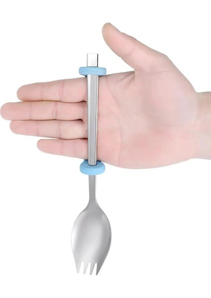 Kaşık Çatal W Kayış Kaymaz Yeme Yardım Sofra Takımı Hepsi Bir Arada Paslanmaz Çelik Artrit Engelliler Için Esnek Yardımcı Masa Gereçleri Yeme Aracı (Yurt Dışından) fırsatları