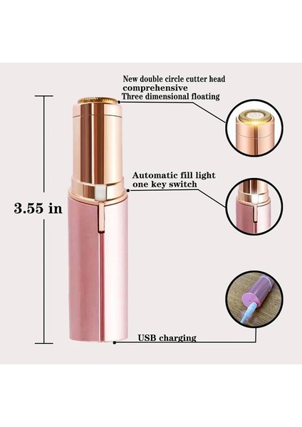 Siyah USB Kadın Yüz Epilasyon Kaş Düzeltici Ruj Şekli Mini Taşınabilir Elektrikli Epilatör Ağrısız Yüz Jilet Güzellik Aracı (Yurt Dışından) fiyatları
