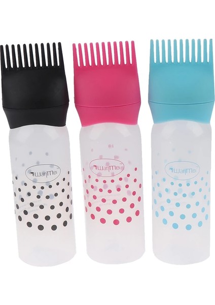 Pembe 120 ml Kapasiteli Saç Boyası Aplikatör Şişeleri Mezun Plastik Boyama Şampuan Şişesi Yağ Tarak Fırça Saç Şekillendirici Boyama Araçları (Yurt Dışından)