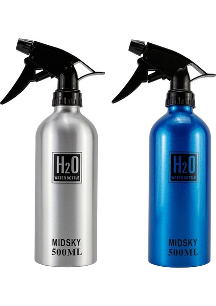 Gümüş 500 ml Kuaförlük Ince Sis Sprey Şişesi Salon Berber Aracı Su Püskürtücü Berber Profesyonel Alüminyum Sulama Kovası Sprey Şişesi (Yurt Dışından)