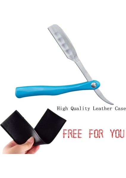 Mavi Saplı Japon Tüy Jilet Vintage Manuel Değişim Bıçak Tıraş Bıçağı Retro Katlanır Bıçak Tutucu Erkekler Tıraş Berber Aletleri G1105 (Yurt Dışından)