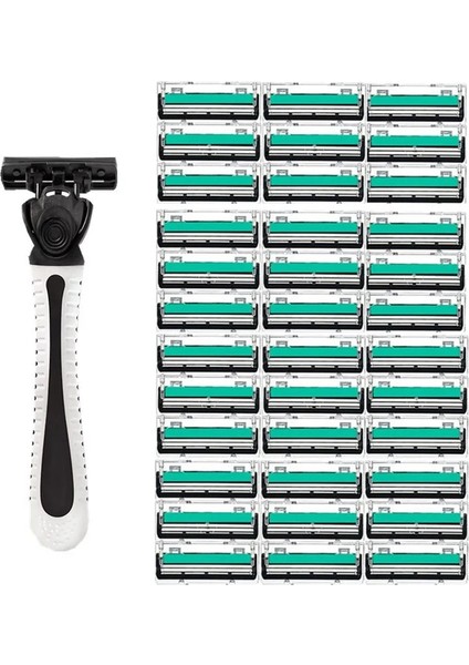 Green-6 Bıçaklı Erkekler Için Manuel Tıraş Kafayı Değiştirin Rahat Tıraş Bıçakları (Yurt Dışından) fiyatları