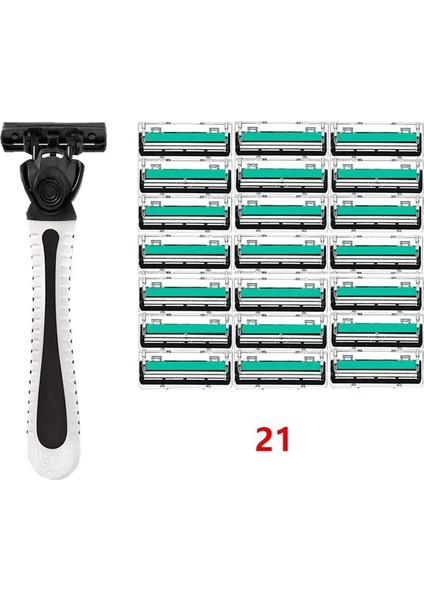 Green-6 Bıçaklı Erkekler Için Manuel Tıraş Kafayı Değiştirin Rahat Tıraş Bıçakları (Yurt Dışından) fırsatları