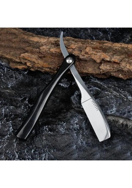 Siyah Saplı Tüy Bıçak Japon Çinko Alaşımı Vintage Manuel Tıraş Bıçağı Retro Katlanır Bıçak Erkekler Tıraş Berber Aletleri Abs Kolu (Yurt Dışından)