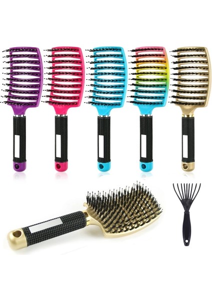 Set C Saç Fırçası Saç Tarak Dolaşık Açıcı Saç Fırçası Kıl ve Naylon Kadın Islak Masaj Tarak Kıvırcık Kuaförlük Salon Şekillendirici Araçları (Yurt Dışından) fiyatları