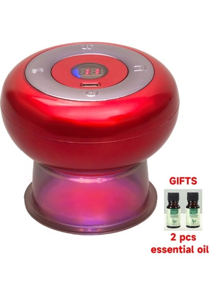 Kırmızı Elektrikli Akıllı Solunum Vakum Çukurluğu Cihazı 3 Dişliler LED Akıllı Meridyen Guasha Aracı Masaj Çukurluğu Isı Terapisi (Yurt Dışından)