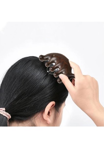 C Yeni Sandal Ağacı Saç Tarak, Anti-Statik Şekillendirici Aracı Kafa Derisi Relax Akupunktur Noktası Masajı Yüz Masajı Taşınabilir Ahşap Saplı Tarak (Yurt Dışından) fırsatları