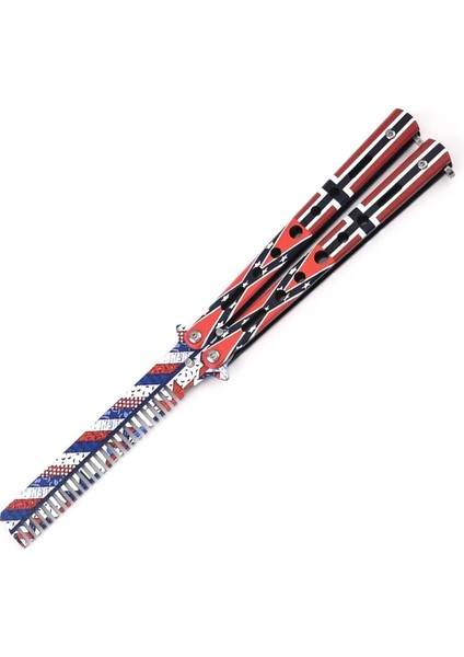 Stil 2 Taşınabilir Kelebek Bıçak Tarak Paslanmaz Çelik Katlanabilir Künt Eğitim Bıçak Açık Eğitmen Tarak Salon Kuaförlük Şekillendirici Aracı (Yurt Dışından) fırsatları