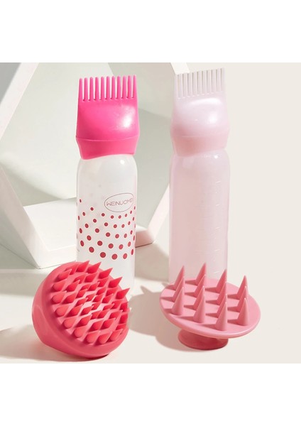 02 2 Adet 120 ml Boş Şampuan Aplikatör Şişesi Salon Saç Bakım Aksesuarları Aracı Saç Temizleme Şişeleri Kuru Yıkama Pot Temizleme (Yurt Dışından)
