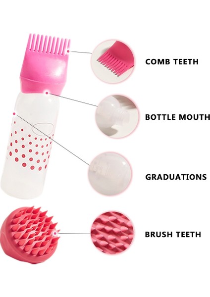 02 2 Adet 120 ml Boş Şampuan Aplikatör Şişesi Salon Saç Bakım Aksesuarları Aracı Saç Temizleme Şişeleri Kuru Yıkama Pot Temizleme (Yurt Dışından)