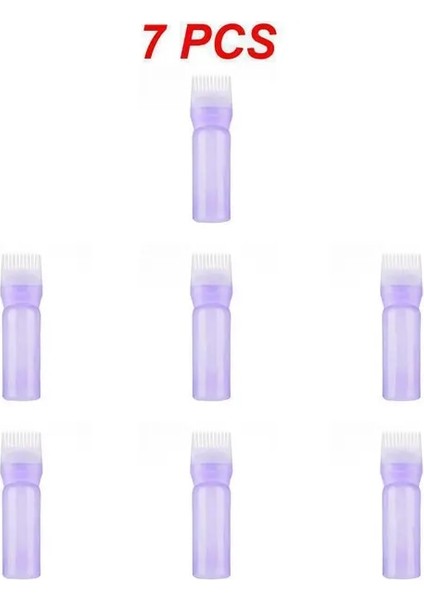 Stil B 7 Adet 1 ~ 10 Adet 120 ml Renkli Plastik Saç Boyası Doldurulabilir Şişe Aplikatör Tarak Dağıtım Salon Saç Boyama Kuaförlük Şekillendirici (Yurt Dışından)