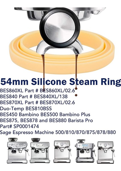 54MM Silikon Buhar Halkası, Espresso Makinesi Için Grup Başlığı Conta Contası, / Adaçayı Için Grup Başlığı Conta Contası (Yurt Dışından)