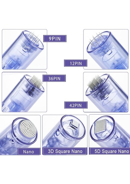 10 Adet 100/50/10 Adet Microneedling Cilt Bakım Kalemi Vidalı Iğne Kartuşu Microneedle Kartuşu Microneedle Dermapen Mikro Iğne Ucu (Yurt Dışından)