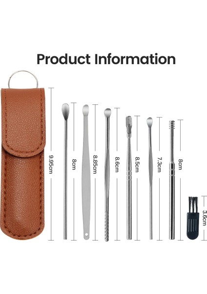 Mavi 7 Adet Set Kulak Temizleyici Earpick Çubukları Balmumu Temizleme Aracı Bakım Kulak Temizleyici Kaşık Kulak Kiri Sökücü Küret Kulak Temizleme Çubuğu Temizleme Earpick (Yurt Dışından) fırsatları