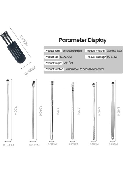 Mavi 7 Adet Set Kulak Temizleyici Earpick Çubukları Balmumu Temizleme Aracı Bakım Kulak Temizleyici Kaşık Kulak Kiri Sökücü Küret Kulak Temizleme Çubuğu Temizleme Earpick (Yurt Dışından) indirimleri