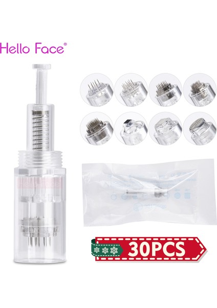 30 Adet 5d Nano 30 Adet Vida Kartuşları Mikro Iğneleme Kalemi Iğne Dövme Ucu Elektrikli Derma Kalemi Için Tek Kullanımlık Microblading Kartuşu (Yurt Dışından)