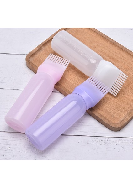 120ML2 3 Renk Saç Boyası Aplikatör Fırça Şişeleri Boyama Şampuan Şişesi Yağ Tarak Saç Boyası Şişesi Aplikatör Saç Boyama Şekillendirici Aracı (Yurt Dışından)