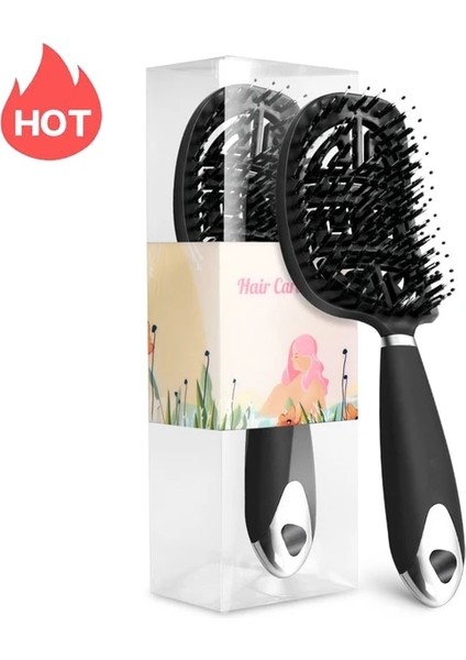 Siyah Bir Saç Derisine Masaj Tarak Saç Fırçası Kadın Islak Kuru Kıvırcık Ultra Dolaşık Açıcı Saç Fırçası Kıl Naylon Salon Saç Şekillendirici Araçları Dropship (Yurt Dışından)
