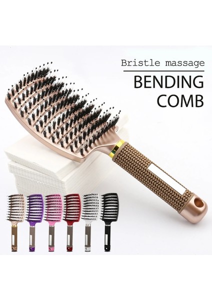 Altın Saç Fırçası Saç Derisi Masaj Tarak Saç Fırçası Kıl ve Naylon Kadın Islak Kıvırcık Detangle Saç Fırçası Salon Kuaförlük Şekillendirici Araçları (Yurt Dışından) modelleri