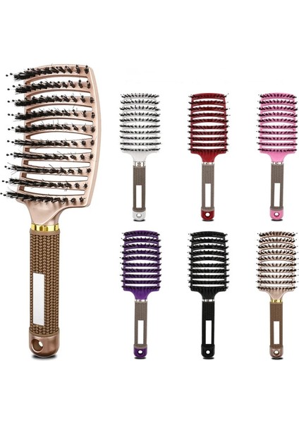 Altın Saç Fırçası Saç Derisi Masaj Tarak Saç Fırçası Kıl ve Naylon Kadın Islak Kıvırcık Detangle Saç Fırçası Salon Kuaförlük Şekillendirici Araçları (Yurt Dışından) fırsatları