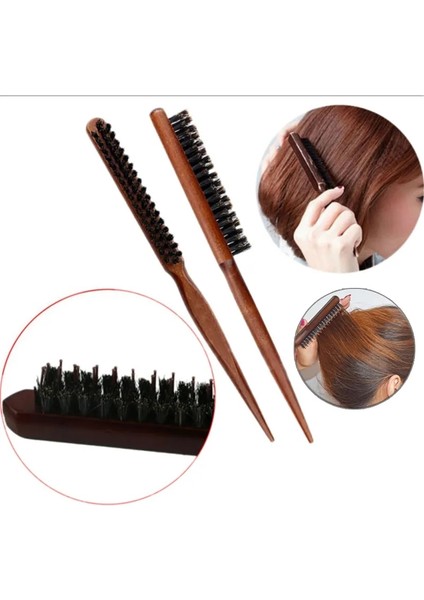 Siyah Domuzu Kıl Saç Bukleler Fırça Ahşap Yuvarlak Saç Şekillendirme Fırçası Saç Curling Pro 1 Parça Salon Saç Fırçası Tarak BB-909 (Yurt Dışından) fiyatları