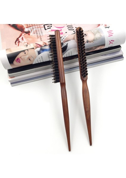 Siyah Domuzu Kıl Saç Bukleler Fırça Ahşap Yuvarlak Saç Şekillendirme Fırçası Saç Curling Pro 1 Parça Salon Saç Fırçası Tarak BB-909 (Yurt Dışından) modelleri