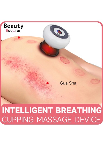 Yeşil Elektrikli Akıllı Solunum Vakum Çukurluğu Cihazı 3 Dişliler LED Akıllı Meridyen Guasha Aracı Masaj Çukurluğu Isı Terapisi (Yurt Dışından)