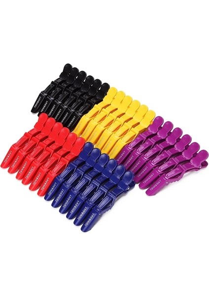 Siyah 6 Adet/grup Saç Klipleri Plastik Kuaförlük Kelepçeleri Pençe Bölüm Timsah Klipler Berber Salon Şekillendirici Saç Aksesuarları Firkete (Yurt Dışından) fiyatları