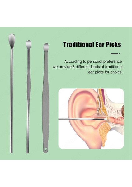 Siyah 6 Adet Kulak Temizleyici Balmumu Temizleme Temizlik Için Kulaklarınızı Temizleyin Earpick Earwax Aracı Seçim Sökücü Kişisel Sağlık Bakımı Güzellik (Yurt Dışından) indirimleri
