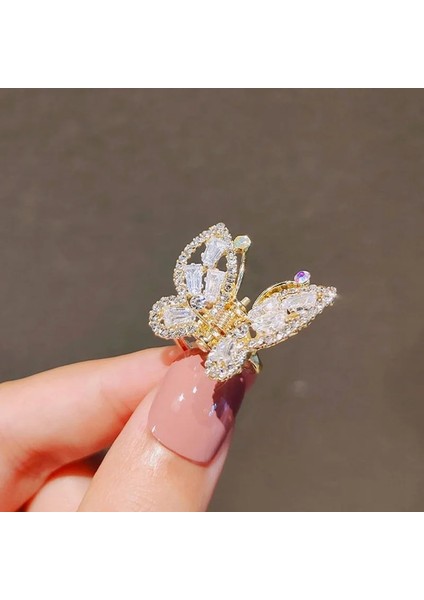 K-0825 Mini Köpüklü Kristal Tokalar Kadınlar Için Glitter Rhinestone Saç Klipler Kelebek Saç Pençeleri Patlama Saç Klipler Kore Aksesuarları (Yurt Dışından) modelleri