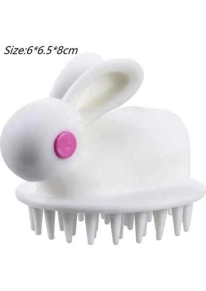 Rabbit3 Yeni Silikon Saç Şampuanı Fırçası Saç Derisi Baş Masajı Saç Temiz Saç Yıkama Tarak Banyo Masajı Saç Duş Fırçası Sağlık Aracı (Yurt Dışından)