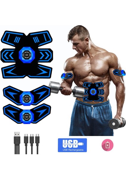 Stil 6 Karın Sıkılaştırma Kemeri Abs Stimülatörü Kas Güçlendirici Taşınabilir Fitness Eğitmen Karın Masajı Erkekler ve Kadınlar Için Vücut Eğitimi (Yurt Dışından)