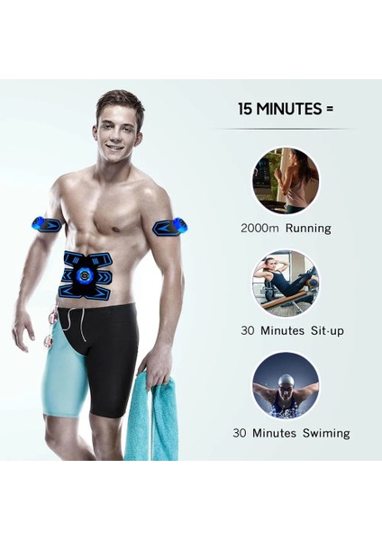 Stil 6 Karın Sıkılaştırma Kemeri Abs Stimülatörü Kas Güçlendirici Taşınabilir Fitness Eğitmen Karın Masajı Erkekler ve Kadınlar Için Vücut Eğitimi (Yurt Dışından)