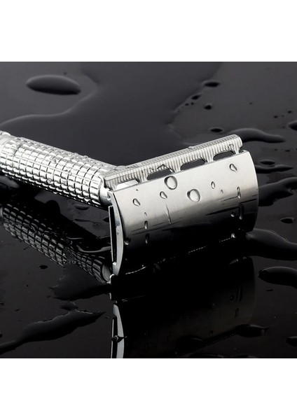 Tip 1 Çift Kenarlı Jilet Islak Tıraş Erkekler Kadınlar Için Klasik Paslanmaz Seyahat Metal Çelik Saplı Güvenlik Çift Kenarlı Tıraş Makinesi Yüz Jilet (Yurt Dışından) fırsatları