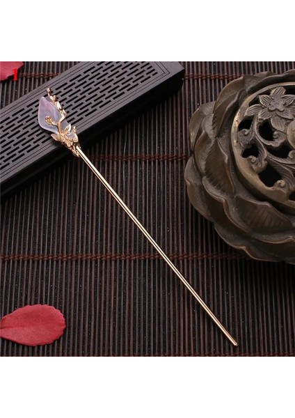 Altın Yeşim Metal Püskül Saç Sopa Çin Tarzı Kadın Saç Tokası Klip Tokalar Chopstick Şapkalar Gelin Düğün Takı Aksesuarları Yzl1 (Yurt Dışından)