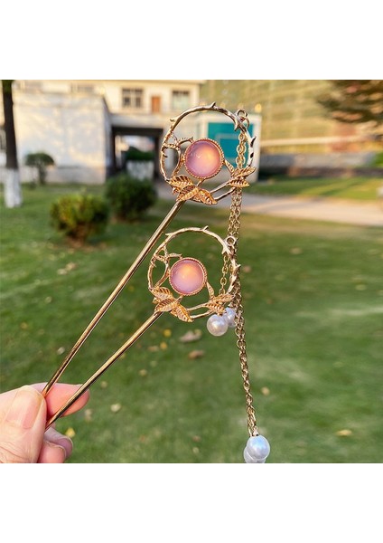 Altın Yeşim Metal Püskül Saç Sopa Çin Tarzı Kadın Saç Tokası Klip Tokalar Chopstick Şapkalar Gelin Düğün Takı Aksesuarları Yzl1 (Yurt Dışından) fırsatları