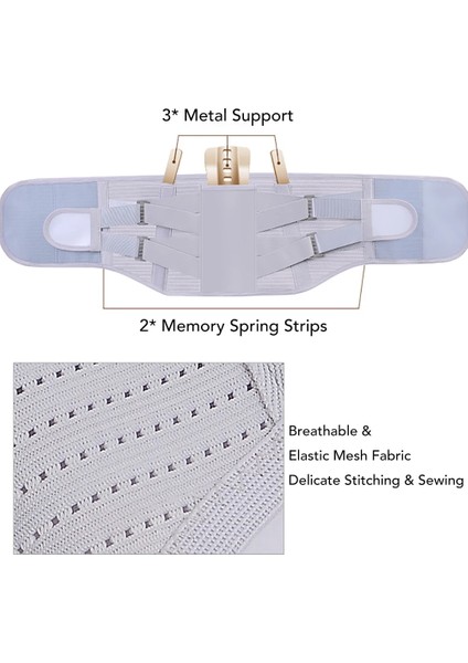Gri-Beyaz L Bel Destek Kemeri Disk Hernisi Ortopedik Sırt Omurga Dekompresyon Korsesi Bel Traksiyon Kemeri Bel Desteği (Yurt Dışından) fırsatları