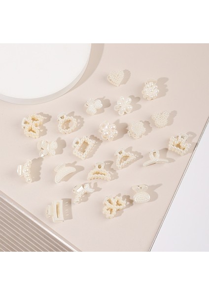 STYLE13 Kadınlar Kızlar Için 1 Adet Mini Inci Saç Pençe Plastik Geometrik Çiçek Yengeç Pençe Klip Küçük Tokalar Saç Yengeç Kız Saç Araçları Briads (Yurt Dışından) fırsatları
