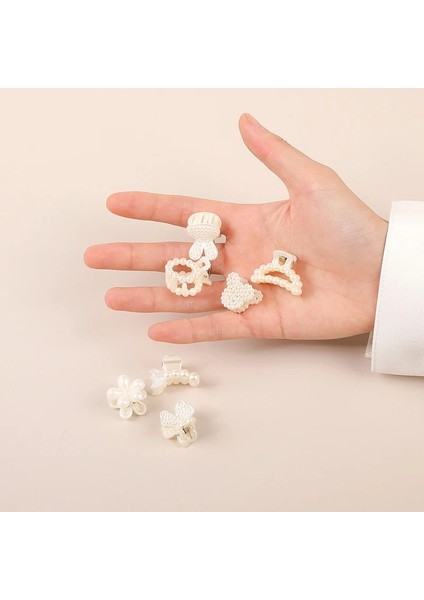 STYLE13 Kadınlar Kızlar Için 1 Adet Mini Inci Saç Pençe Plastik Geometrik Çiçek Yengeç Pençe Klip Küçük Tokalar Saç Yengeç Kız Saç Araçları Briads (Yurt Dışından) indirimleri