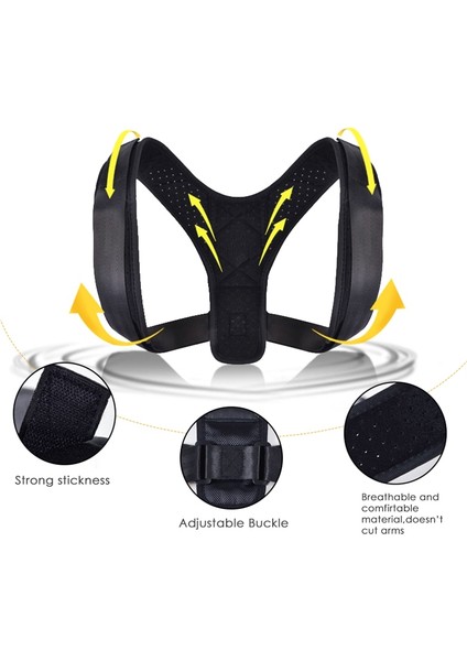 Siyah M 40-80 kg Için Geri Duruş Düzeltici Kemer Erkekler Kadınlar Için Ayarlanabilir Tıbbi Klavikula Omurga Omuz Bel Duruş Düzeltme (Yurt Dışından) modelleri