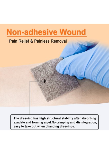 Gümüş 1 Adet 4 "x 4" Gümüş Kalsiyum Ag Aljinat Yara Pansuman Yumuşak ve Emici Pansuman Gazlı Bez Yara Bakımı Için (Yurt Dışından) indirimleri