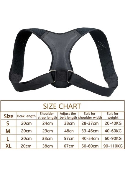 K-Black Xl Duruş Düzeltici Sırt Desteği Üst Sırt Omuz Ağrısı Için Ayarlanabilir Duruş Desteği Duruş Eğitmeni Omurga Duruş Desteği (Yurt Dışından)