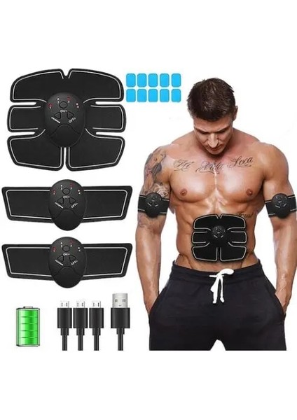 Çoklu Vücut Masajı Fitness Karın Kas Stimülatörü Ekipmanları Eğitim Aparatı Ev Elektrikli Kas Çalıştırıcı Egzersizleri Makinesi (Yurt Dışından)