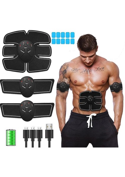 Çoklu Vücut Masajı Fitness Karın Kas Stimülatörü Ekipmanları Eğitim Aparatı Ev Elektrikli Kas Çalıştırıcı Egzersizleri Makinesi (Yurt Dışından)