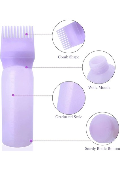 Derin GRI-120ML 120ML Saç Yağı Aplikatör Şişesi Kuaförlük Şampuan Şişesi Saç Boyası Doldurulabilir Şişe Saç Boyama Kuaförlük Şekillendirici Araçları (Yurt Dışından)