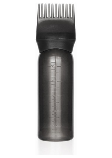 Siyah Kök Tarak Aplikatör Doldurulabilir Şişe 120ML Saç Boyası Fırçası Tarak Salon Saç Rengi Kuaförlük Şekillendirici Aracı Dereceli Ölçekli (Yurt Dışından)