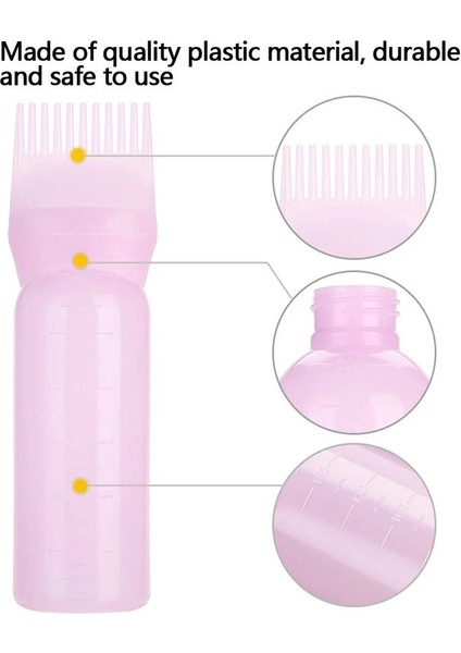 Siyah Kök Tarak Aplikatör Doldurulabilir Şişe 120ML Saç Boyası Fırçası Tarak Salon Saç Rengi Kuaförlük Şekillendirici Aracı Dereceli Ölçekli (Yurt Dışından) modelleri
