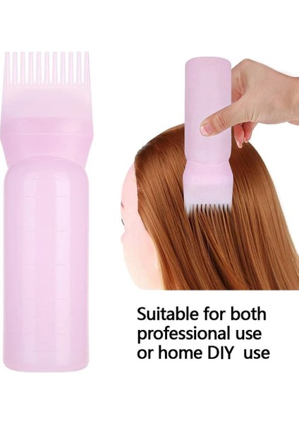 Siyah Kök Tarak Aplikatör Doldurulabilir Şişe 120ML Saç Boyası Fırçası Tarak Salon Saç Rengi Kuaförlük Şekillendirici Aracı Dereceli Ölçekli (Yurt Dışından) fırsatları