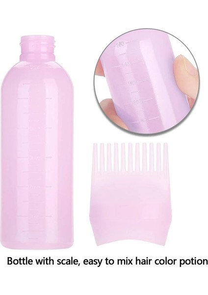 Siyah Kök Tarak Aplikatör Doldurulabilir Şişe 120ML Saç Boyası Fırçası Tarak Salon Saç Rengi Kuaförlük Şekillendirici Aracı Dereceli Ölçekli (Yurt Dışından) indirimleri