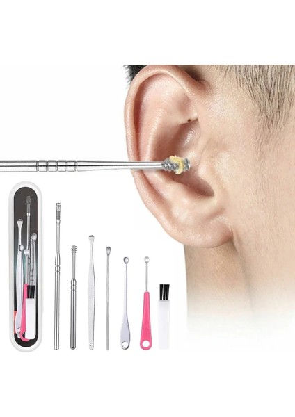 C-Yeşil Kaşık 6 Adet Paslanmaz Çelik Kulak Kiri Temizleme Aracı Kulak Temizleme Çubuğu Çubukları Curette Kaşık Yetişkin Çocuk Kulak Temizleme Gadget Kiti Kişisel Sağlık (Yurt Dışından)